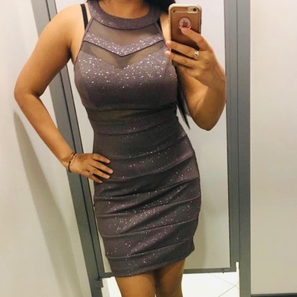 Sparkle Knit Halter Cocktail Dress (Size S) - Picture 3 of 6